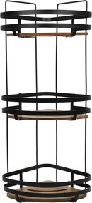 Narożna półka pod prysznic BLACKACIA, bez wiercenia, 23,5 x 19,5 x 55 cm