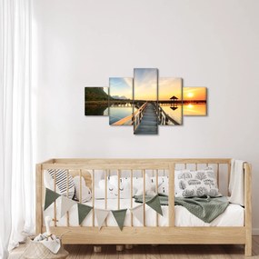 Obraz drewnianego molo (125x70 cm)