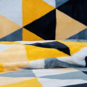 4Home Pościel mikroflanela Scandi triangle , 160 x 200 cm, 70 x 80 cm