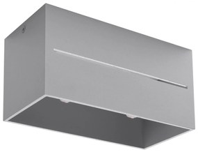 Szary prostokątny plafon LED - EX510-Prima