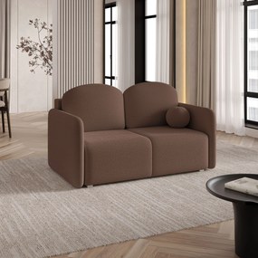 Masseno Sofa SUVI II z funkcją spania i pojemnikiem na pościel, Rozkładana sofa - Brązowy, QUELLE 25