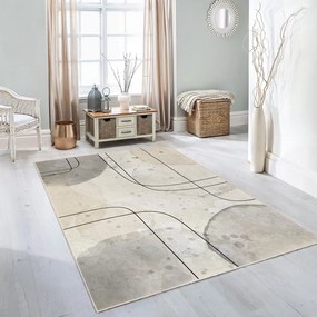 Szaro-kremowy dywan odpowiedni do prania 120x180 cm Simple Lines – Mila Home