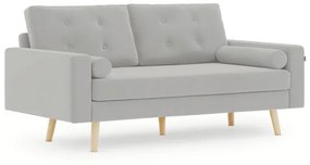 Jasnoszara 3-osobowa sofa MANDI