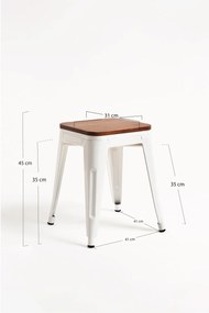 Taburete Torix Pequeńo Madera Natural