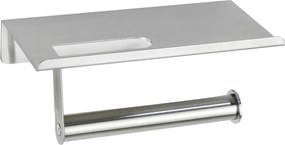 Uchwyt na papier toaletowy z półką na telefon, stal nierdzewna