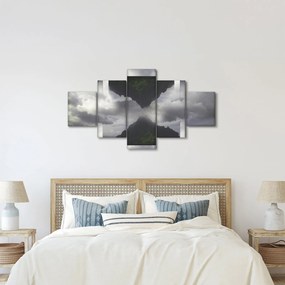 Obraz - Góry na Islandii, geometryczny kolaż (125x70 cm)