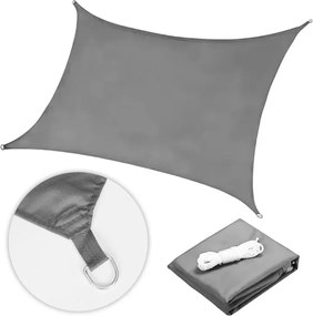 Żagiel przeciwsłoneczny tarasowy ogrodowy 195G - 4x4 m, szary