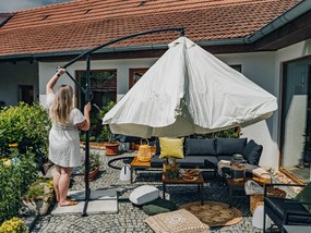 Ogrodowy parasol składany LEVI 300 cm, szary + darmowe opakowanie