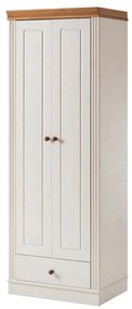 Biała szafa z litego drewna sosnowego 65x180 cm Anita – Støraa