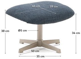Szaroniebieski podnóżek Jaspe – Kave Home