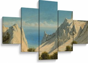 Obraz - Georg Emil Libert, View of Sommerspiret, the Cliffs of Møn, reprodukcje (125x70 cm)