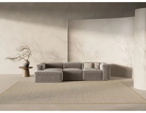 Brązowy narożnik (lewostronny/z szezlongiem) Bergano – Cosmopolitan Design