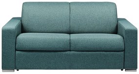 Kanapa 2-osobowa z ekspresowym mechanizmem rozkładania z tkaniny CALITO - Niebieski - Wymiary miejsca do spania: 120 cm - Materac 14 cm z pamięcią kształtu
