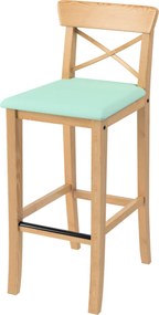 Pokrowiec na krzesło barowe Ingolf z tapicerowanym siedziskiem