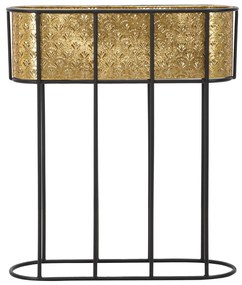 Osłonka na doniczki na stojaku, metalowa koronka, wys. 70 cm