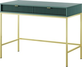 Toaletka: 2 szuflady, Labrador, stelaż złoty, 104 x 78 x 50 cm, uchwyty złote