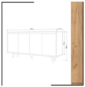 Szafka Shans Oak and White