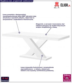 Praktyczna ława czarno - biały połysk - Starki 3X