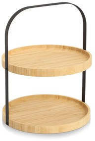 Patera bambusowa z uchwytem MAVARO, 2-poziomowa