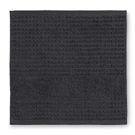 Ciemnoszary ręcznik z bawełny organicznej frotte 30x30 cm Check – JUNA