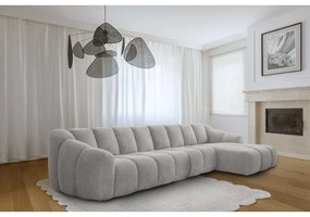 Jasnoszary narożnik (prawostronny/z szezlongiem) Shell – Miuform