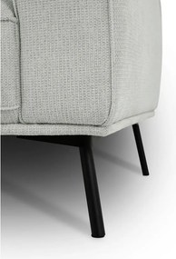 Jasnoszary narożnik z tkaniny szenilowej (lewostronny/w kształcie litery L) Amsterdam – Scandic