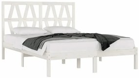 Białe skandynawskie łóżko z drewna 120x200 W3-N84
