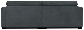 Szara sztruksowa sofa 236 cm Mobby – Scandic