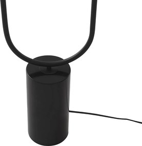 Lampa podłogowa art deco czarna z przydymionym szkłem 2-światła - Rid