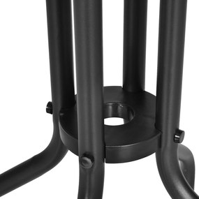 Outsunny Stół Ogrodowy Balkonowy Bistro Metalowy z Szybą Bezpieczną Okrągły 60cm Wysokość 70cm | Aosom PL