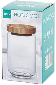 4Home Szklany pojemnik do żywności z wiekiem Bamboo Style, 800 ml