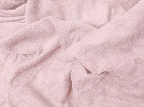 PrzytulneMieszkanie.pl Prześcieradło z gumką fleece MOLTON jasnoróżowe 180 x 200 cm