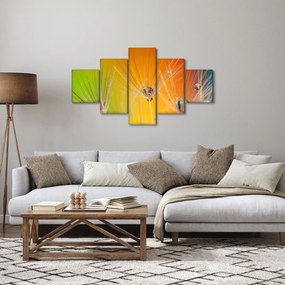 Obraz kropli na roślinie (125x70 cm)