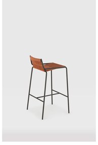 Metalowy hoker w kolorze terakoty (wysokość siedziska 65 cm) Emily – Marckeric