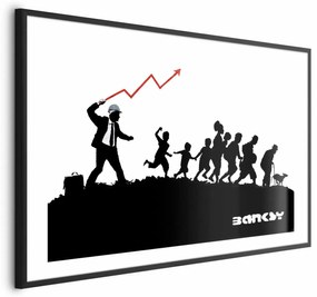 Plakat Wyścig 42x29,7 cm z ramą czarną z marginesem ARTGEIST B