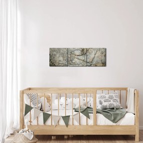 Obraz - Upływ czasu (z zegarem) (90x30 cm)