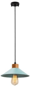 Turkusowa/w naturalnym kolorze lampa wisząca z metalowym kloszem ø 24 cm Manavgat – Opviq lights
