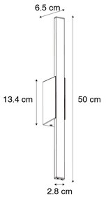 Zewnetrzna Nowoczesna lampa ścienna zewnętrzna czarna w komplecie z LED IP54 - Jamal Nowoczesny Oswietlenie zewnetrzne