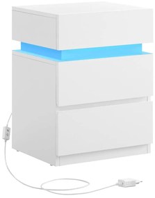 Szafka nocna SMARTIE z podświetleniem, biała