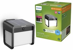 Philips Ezra UltraEfficient solarna oprawa LED,czujnik, czarna, 1,8 W, 250/25 lm, 3000 K