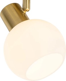 Reflektor art deco złoty z opalowym szkłem regulowany - Anouk