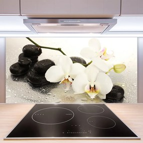 Szkło Ozdobne do Kuchni Egzotyczny Biały Storczyk