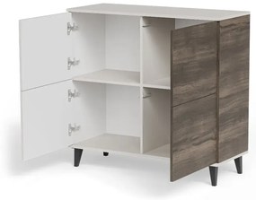 Komoda RANDOM 2 KM-2 100cm orzech/kaszmirowa HALMAR
