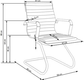Fotel biurowy na płozach Prestige Skid