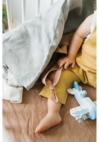 Dziecięca szara lniana poszewka na poduszkę Linen Tales Nature, 40x60 cm