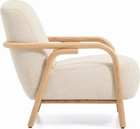 Beżowy fotel z tkaniny szenilowej Sylo – Kave Home