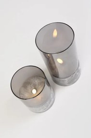 Zestaw świec LED w szklanych pojemnikach z timerem, 3 szt.