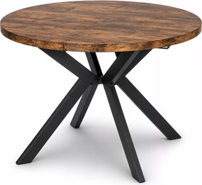 Okrągły stół Sorino z funkcją rozkładania 100-250 cm z blatem z płyty MDF i metalowymi nogami