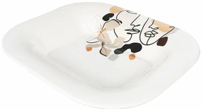 Ceramiczny talerz do serwowania VDE Tivoli 1996 Face to Grey, 43,5 x 35,5 cm