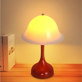 Bezprzewodowa lampa stołowa LED Nettlife – dotykowa lampka nocna, kształt czerwonego kapelusza, ładowana przez USB, lampka nocna do salonu lub sypialni